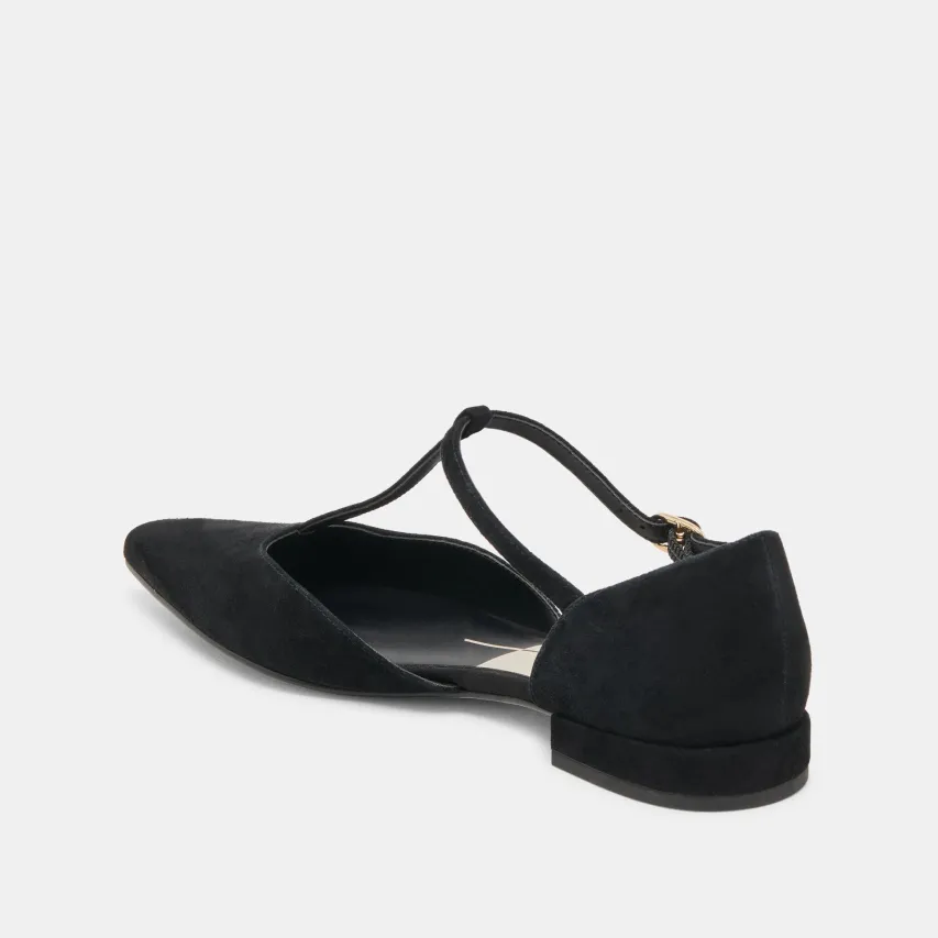 PEATY FLATS ONYX SUEDE^Dolce Vita Discount