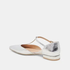 PEATY FLATS SILVER DISTRESSED LEATHER^Dolce Vita Outlet
