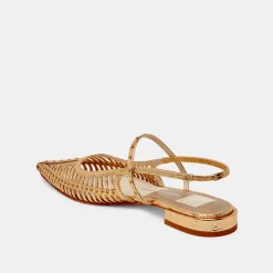 PHINLY FLATS GOLD DISTRESSED LEATHER^Dolce Vita Discount