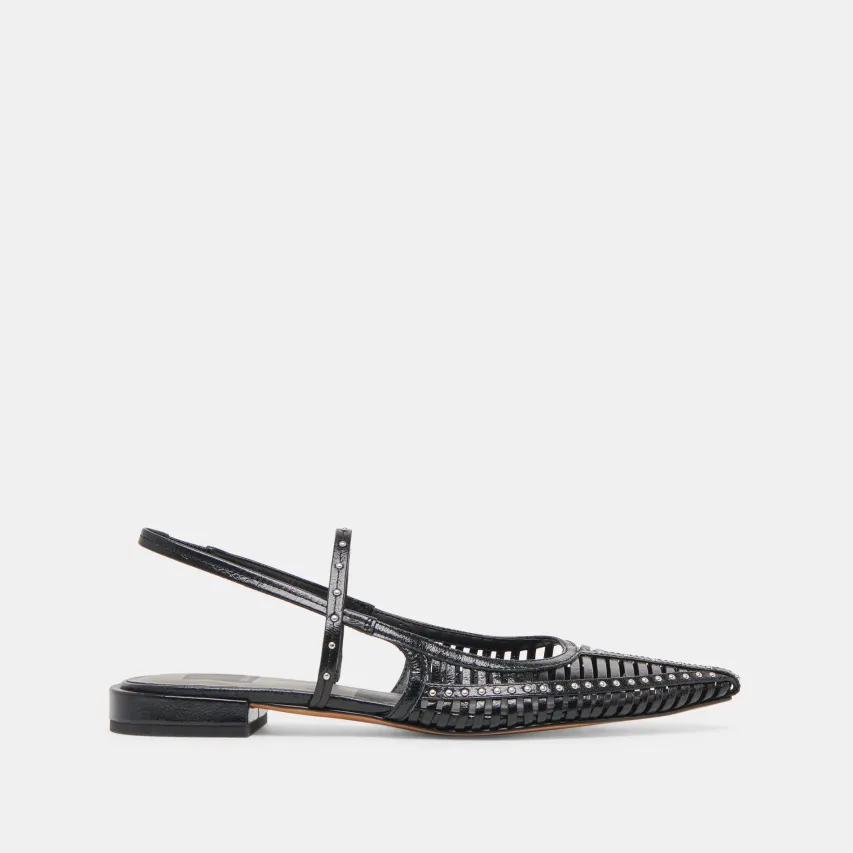 PHINLY FLATS MIDNIGHT CRINKLE PATENT^Dolce Vita New