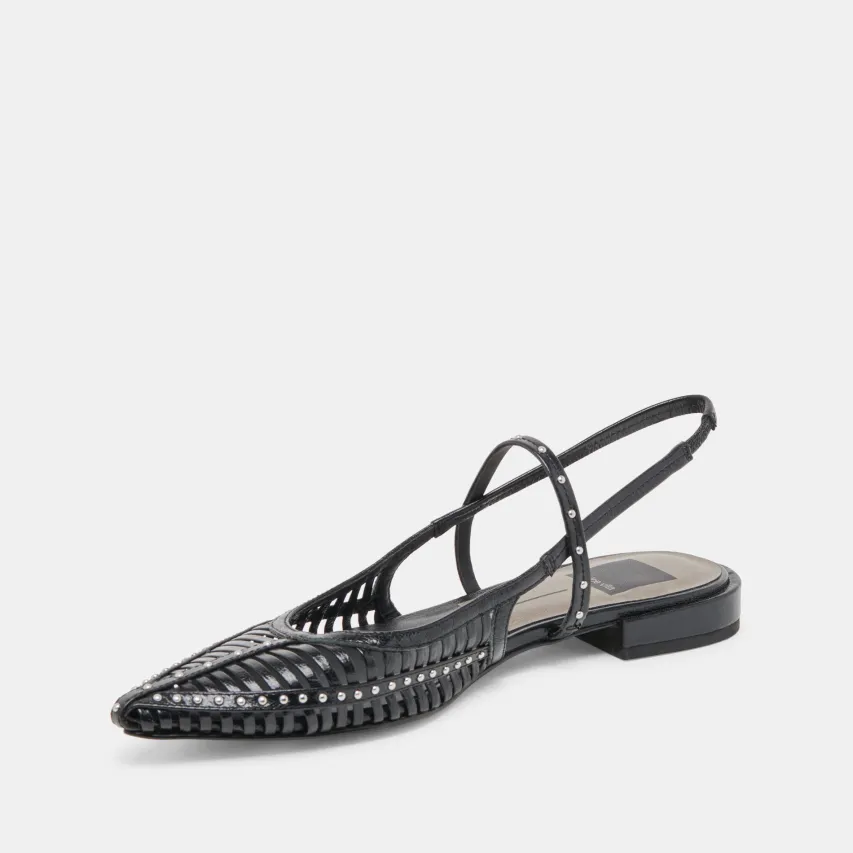 PHINLY FLATS MIDNIGHT CRINKLE PATENT^Dolce Vita New