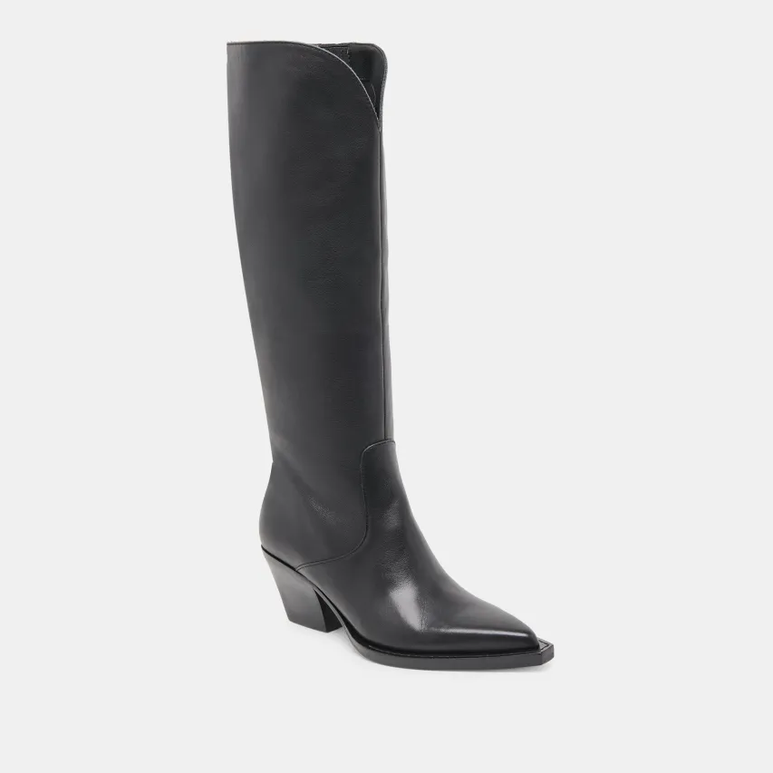 RAJ BOOTS BLACK LEATHER^Dolce Vita Discount