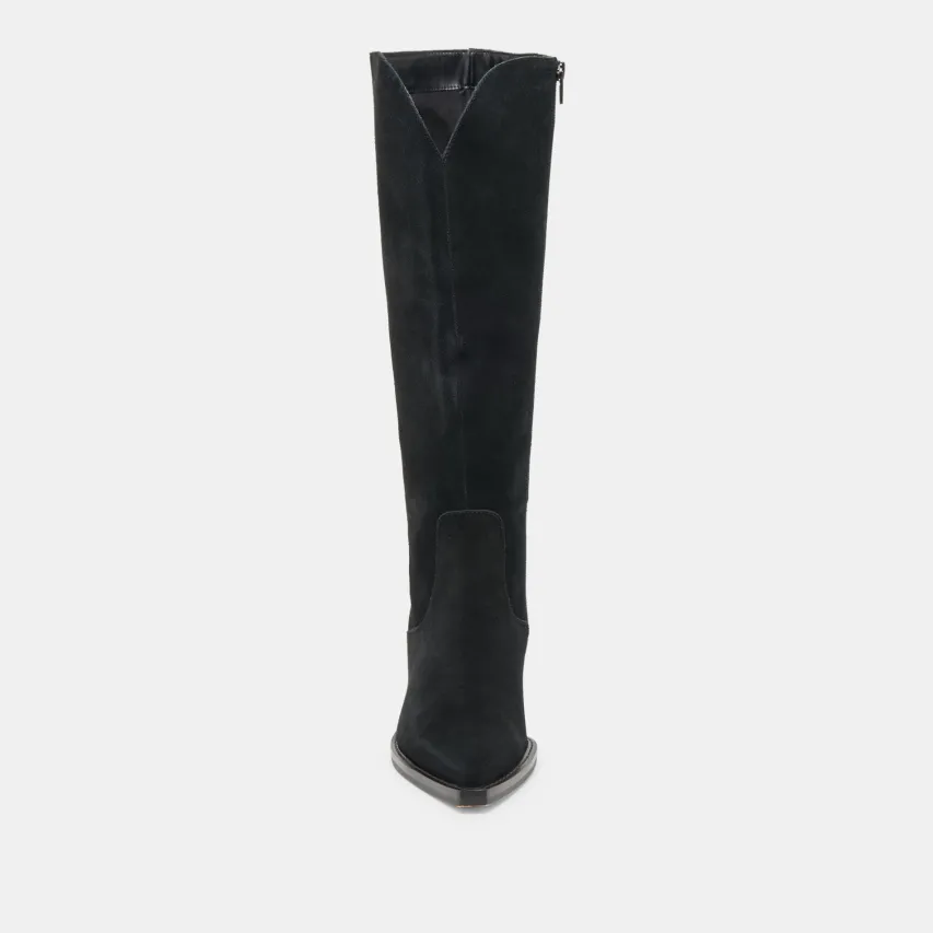 RAJ EXTRA WIDE CALF BOOTS ONYX SUEDE^Dolce Vita Discount
