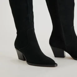 RAJ EXTRA WIDE CALF BOOTS ONYX SUEDE^Dolce Vita Discount