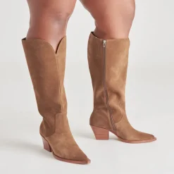 RAJ EXTRA WIDE CALF BOOTS BROWN SUEDE^Dolce Vita Sale