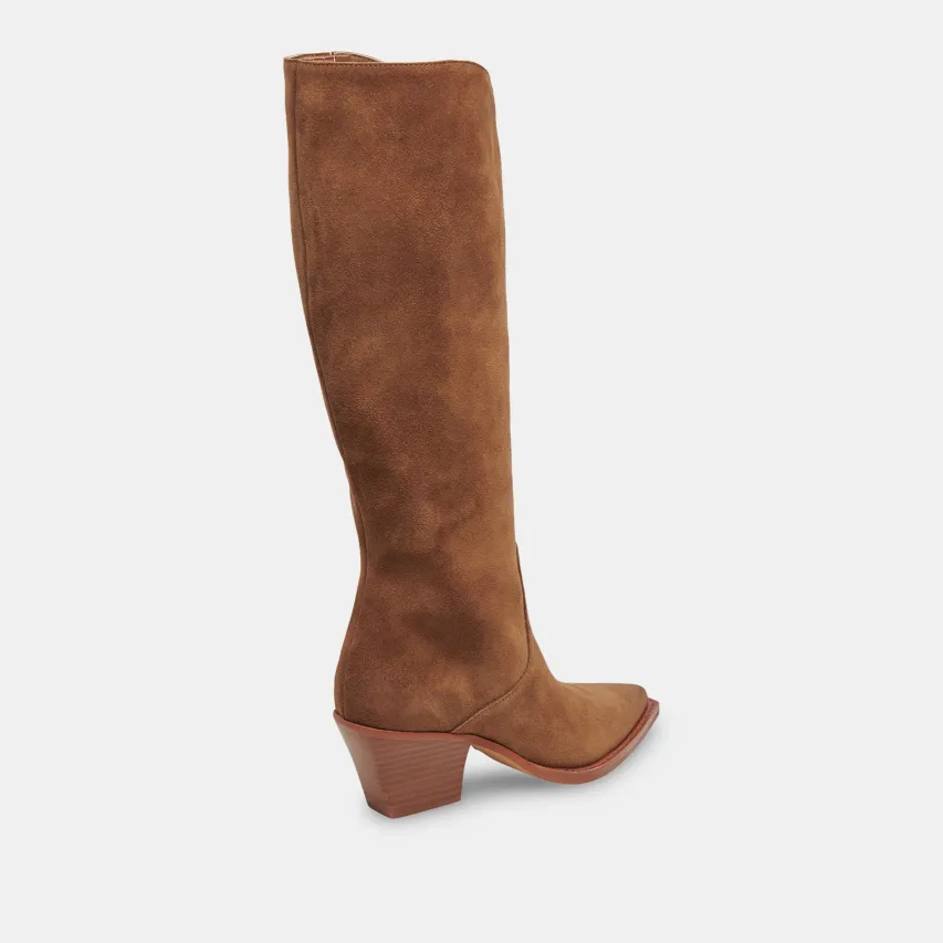 RAJ EXTRA WIDE CALF BOOTS BROWN SUEDE^Dolce Vita Sale