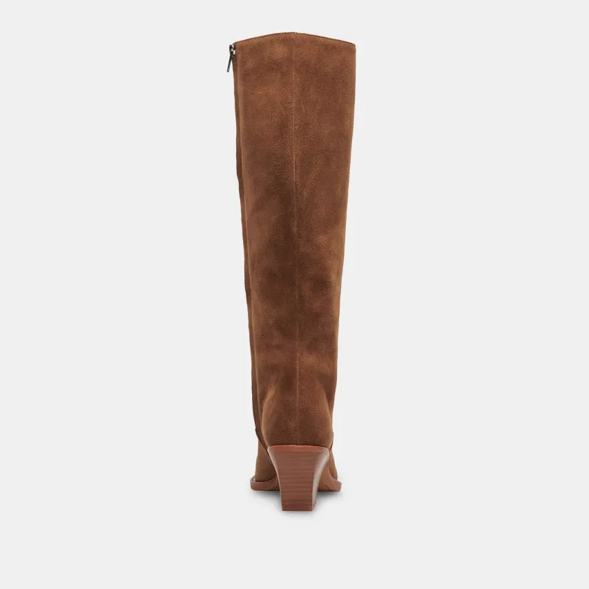 RAJ EXTRA WIDE CALF BOOTS BROWN SUEDE^Dolce Vita Sale