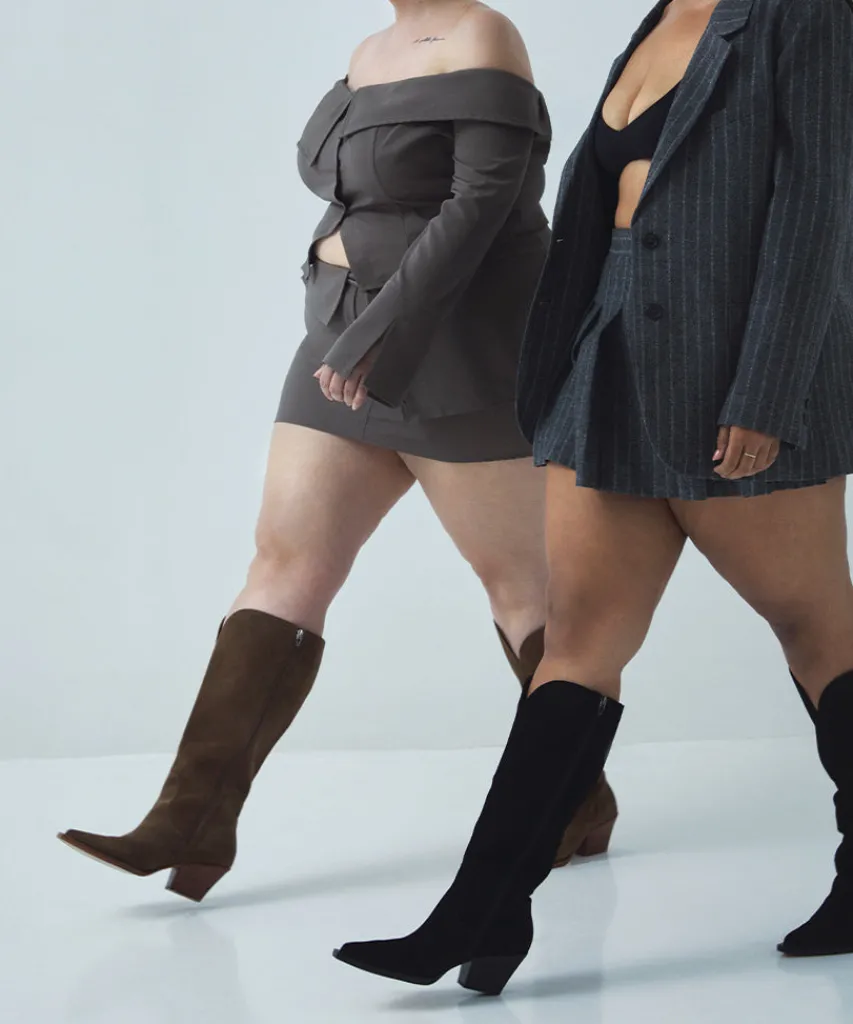 RAJ EXTRA WIDE CALF BOOTS BROWN SUEDE^Dolce Vita Sale
