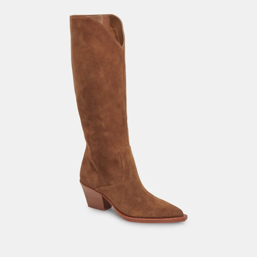 RAJ EXTRA WIDE CALF BOOTS BROWN SUEDE^Dolce Vita Sale