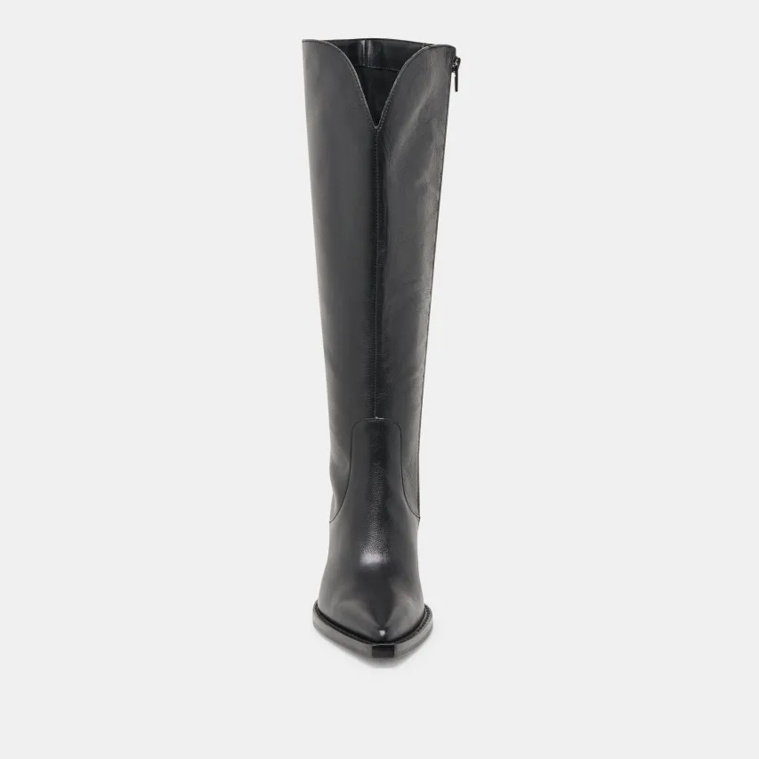 RAJ EXTRA WIDE CALF BOOTS BLACK LEATHER^Dolce Vita Best