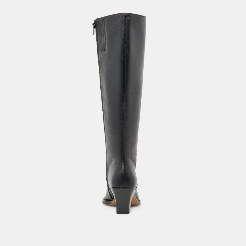 RAJ EXTRA WIDE CALF BOOTS BLACK LEATHER^Dolce Vita Best