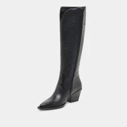 RAJ EXTRA WIDE CALF BOOTS BLACK LEATHER^Dolce Vita Best