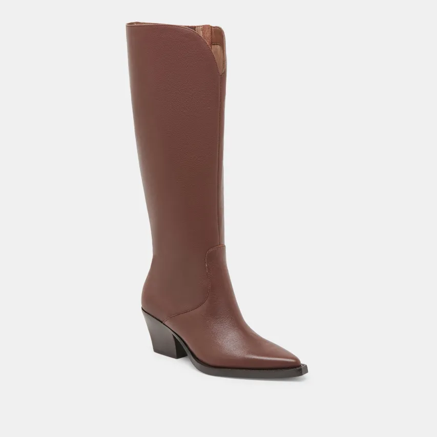 RAJ EXTRA WIDE CALF BOOTS CHOCOLATE LEATHER^Dolce Vita Best