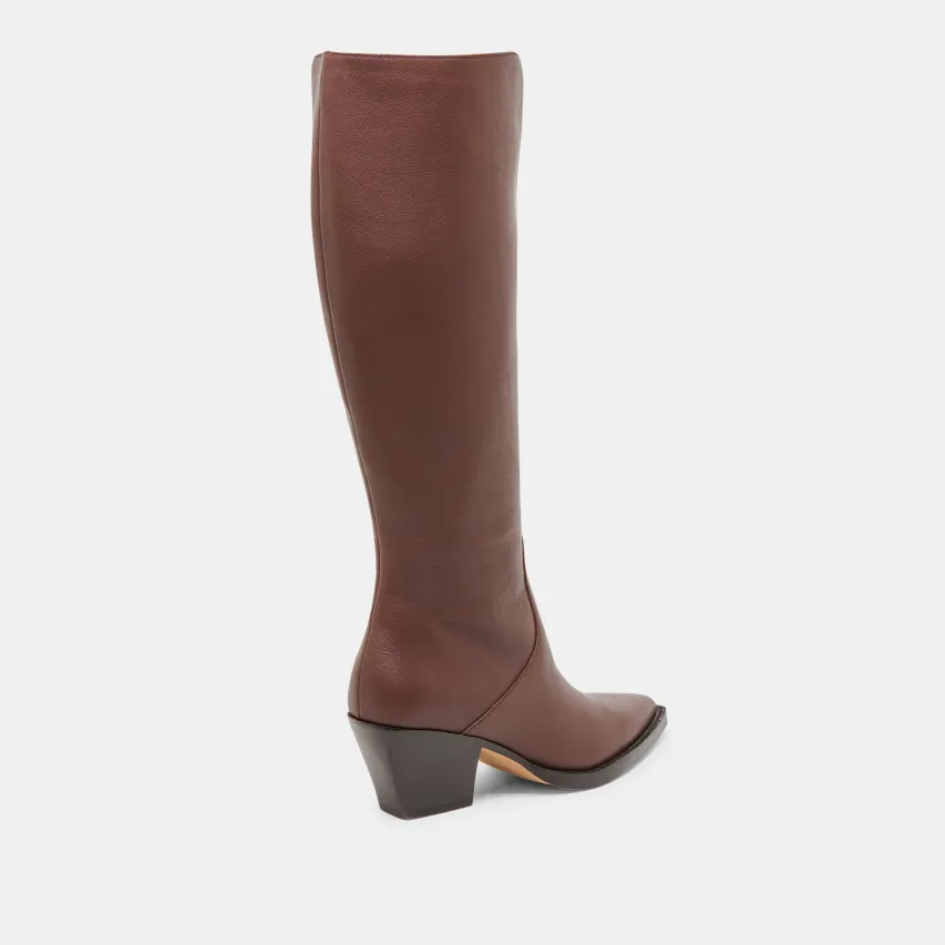RAJ EXTRA WIDE CALF BOOTS CHOCOLATE LEATHER^Dolce Vita Best