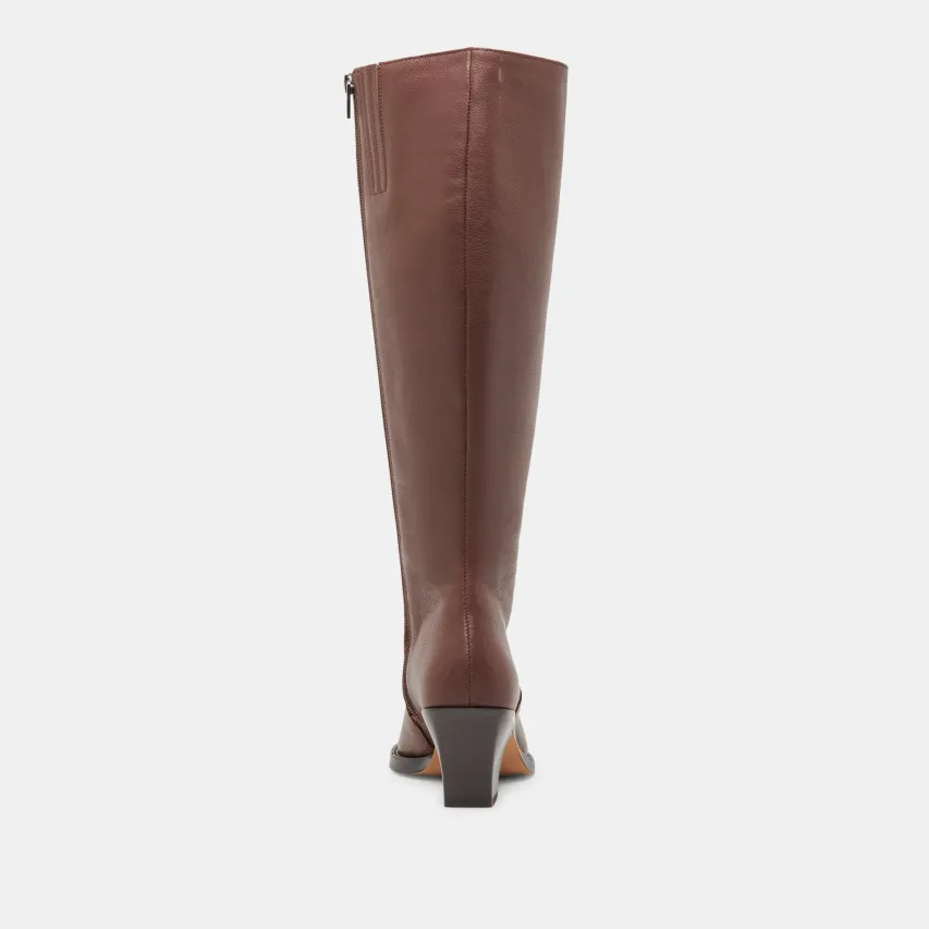 RAJ EXTRA WIDE CALF BOOTS CHOCOLATE LEATHER^Dolce Vita Best