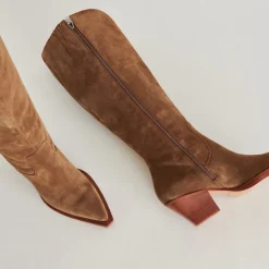RAJ WIDE CALF BOOTS BROWN SUEDE^Dolce Vita Outlet