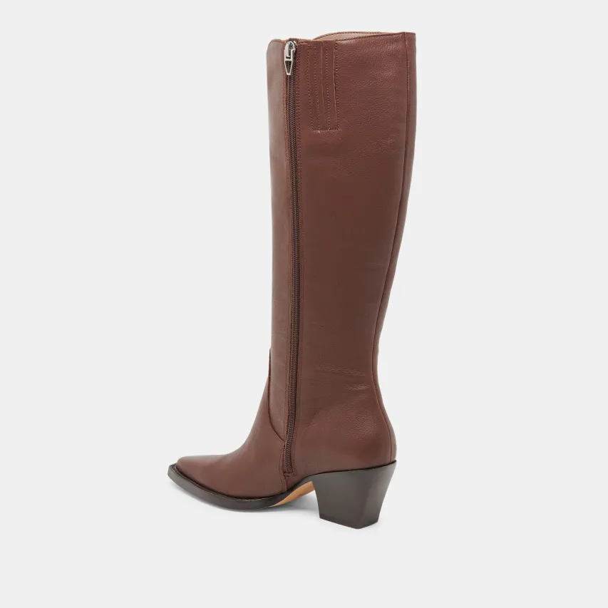 RAJ WIDE CALF BOOTS CHOCOLATE LEATHER^Dolce Vita Clearance