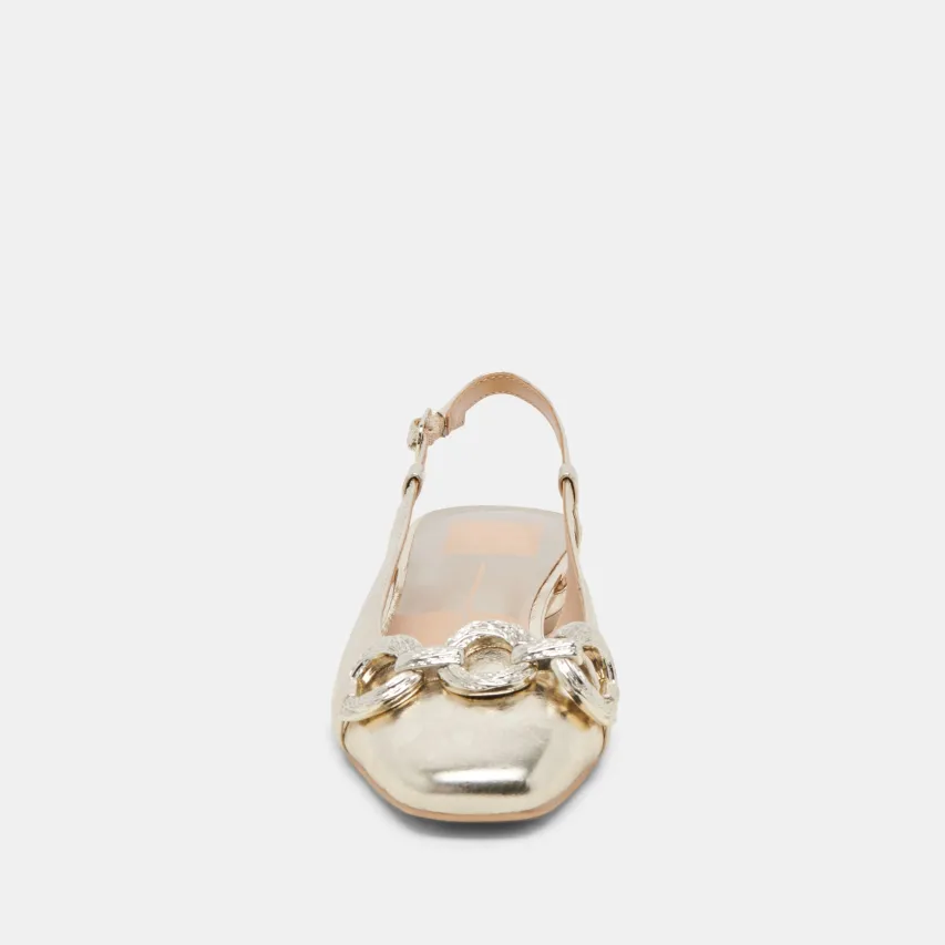 RAMANO FLATS PLATINUM DISTRESSED LEATHER^Dolce Vita Online