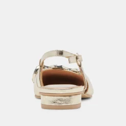 RAMANO FLATS PLATINUM DISTRESSED LEATHER^Dolce Vita Online