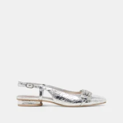 RAMANO FLATS SILVER DISTRESSED LEATHER^Dolce Vita Discount