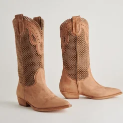RANCH BOOTS DK BROWN SUEDE^Dolce Vita Online