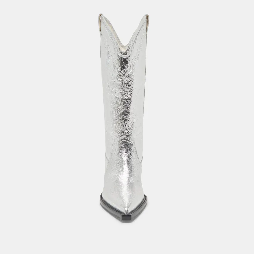 RASIMA BOOTS SILVER DISTRESSED LEATHER^Dolce Vita Discount