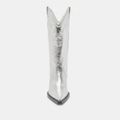 RASIMA WIDE CALF BOOTS SILVER DISTRESSED LEATHER^Dolce Vita New