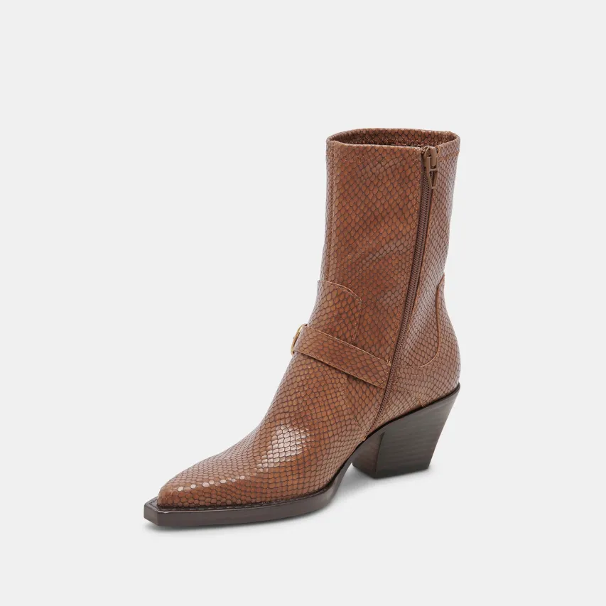 RAVE WIDE CALF BOOTS SADDLE EMBOSSED LEATHER^Dolce Vita Discount