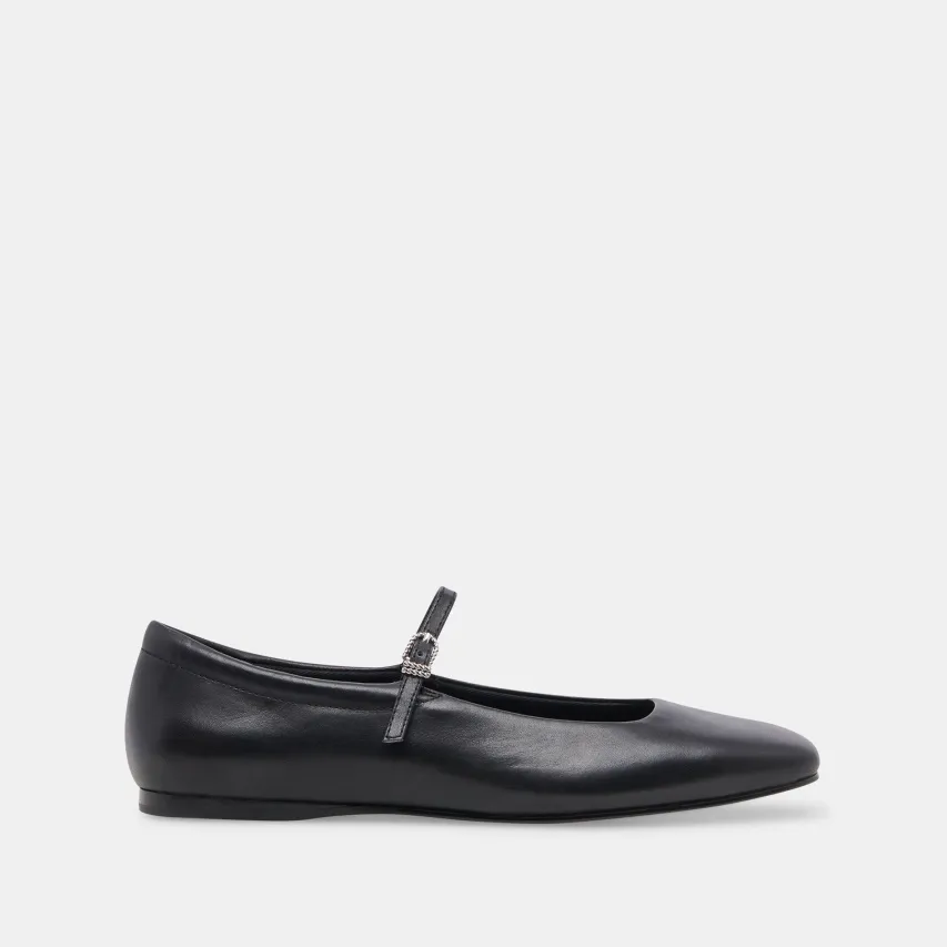 REYES BALLET FLATS BLACK LEATHER^Dolce Vita Online
