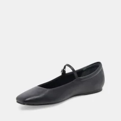 REYES BALLET FLATS BLACK LEATHER^Dolce Vita Online