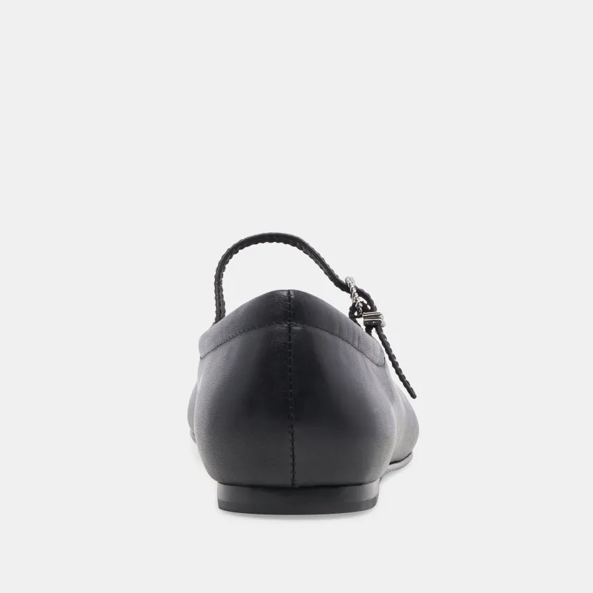 REYES BALLET FLATS BLACK LEATHER^Dolce Vita Online