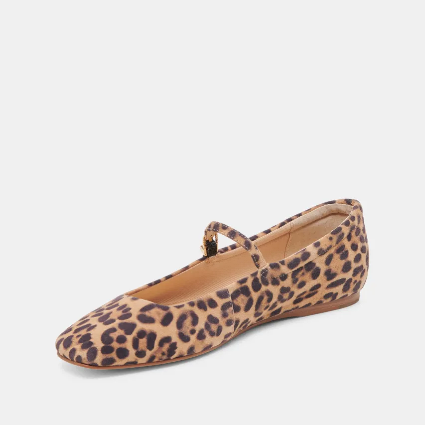 REYES BALLET FLATS DK LEOPARD SUEDE^Dolce Vita Best