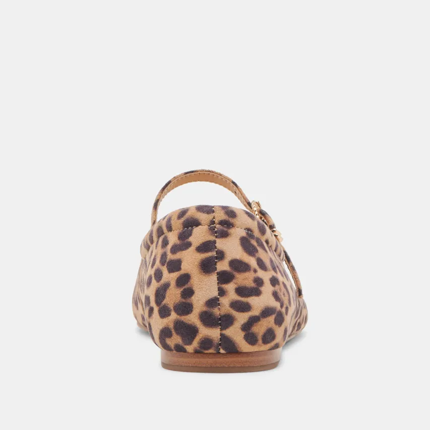 REYES BALLET FLATS DK LEOPARD SUEDE^Dolce Vita Best