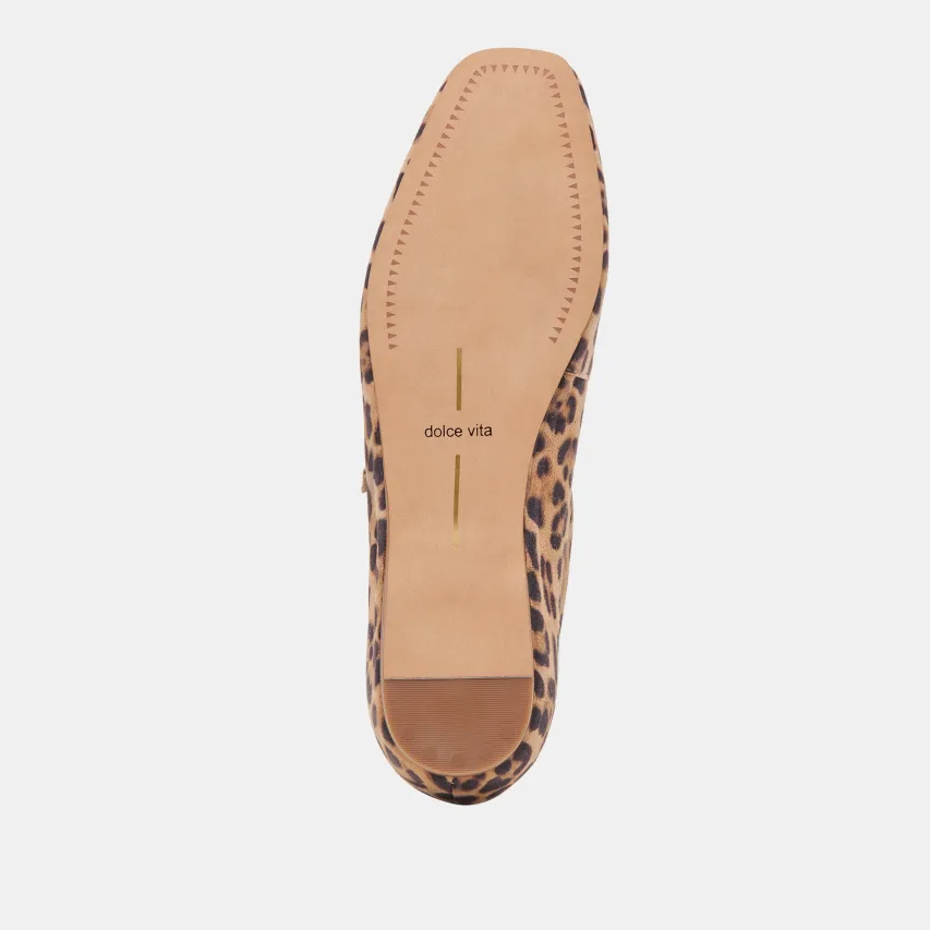 REYES BALLET FLATS DK LEOPARD SUEDE^Dolce Vita Best