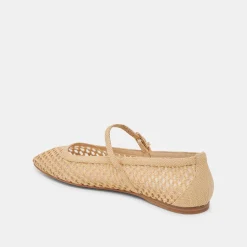REYES BALLET FLATS LT NATURAL WOVEN RAFFIA^Dolce Vita Clearance