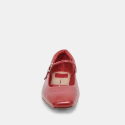 REYES BALLET FLATS RED CRINKLE PATENT^Dolce Vita Online