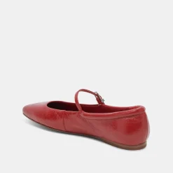 REYES BALLET FLATS RED CRINKLE PATENT^Dolce Vita Online