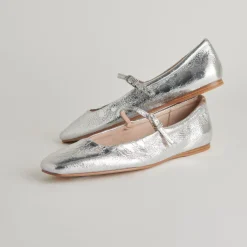 REYES BALLET FLATS SILVER DISTRESSED LEATHER^Dolce Vita Sale