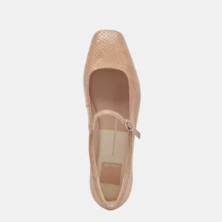 REYES BALLET FLATS TOFFEE SNAKE EMBOSSED^Dolce Vita Fashion