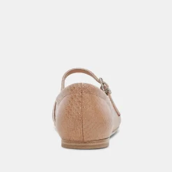 REYES BALLET FLATS TOFFEE SNAKE EMBOSSED^Dolce Vita Fashion