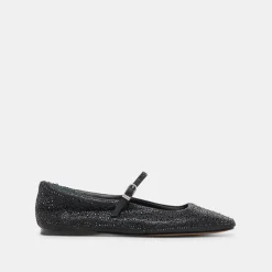REYES CRYSTAL BALLET FLATS BLACK METALLIC CRYSTAL^Dolce Vita Discount