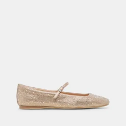 REYES CRYSTAL BALLET FLATS LIGHT GOLD CRYSTAL^Dolce Vita Online