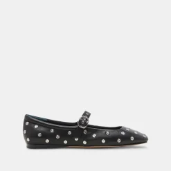 REYES STUD BALLET FLATS BLACK LEATHER^Dolce Vita Online