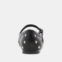 REYES STUD BALLET FLATS BLACK LEATHER^Dolce Vita Online