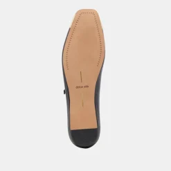 REYES TOE CAP BALLET FLATS BLACK LEATHER^Dolce Vita Clearance