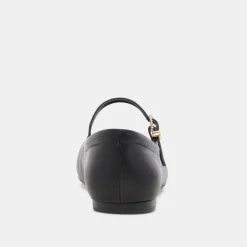 REYES TOE CAP BALLET FLATS BLACK LEATHER^Dolce Vita Clearance