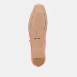 REYES TOE CAP BALLET FLATS CORAL SUEDE^Dolce Vita Outlet