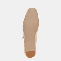 REYES WIDE BALLET FLATS GOLD DISTRESSED LEATHER^Dolce Vita New