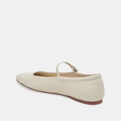 REYES WIDE BALLET FLATS IVORY LEATHER^Dolce Vita Sale