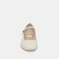 REYES WIDE BALLET FLATS IVORY LEATHER^Dolce Vita Sale